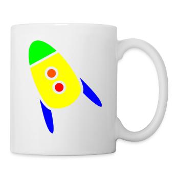 Raketenkind ok - Tasse - Weiß - Rechts
