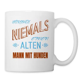 geburtstag hund lieben opa enkelin lustig cousine - Tasse - Weiß - Rechts