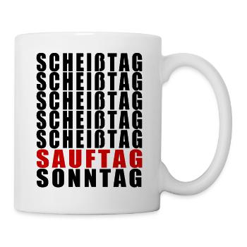 Sauftag - Tasse - Weiß - Rechts