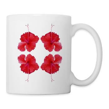 Fleurs rouges sauvage - Mug blanc - blanc - Droite