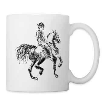cheval et son cavalier - Mug blanc - blanc - Droite