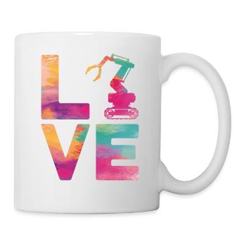 Robot Robotique Ingénieur Aquarelle - Mug blanc - blanc - Droite