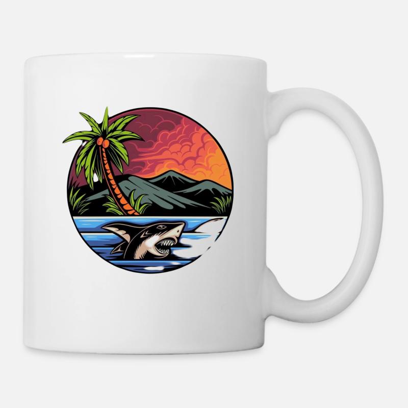tropical travel - Mug - white