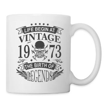 50th birthday legend proven since 1973 born - Mug - white - Right