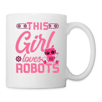 Robot Robotics Engineer Girl This - Mug - white - Right