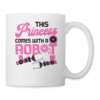 Robot Robotics Engineer Female - Mug - white - Right