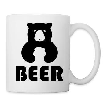 Bier Wein Whiskey Schnaps Alkohol - Tasse - Weiß - Rechts