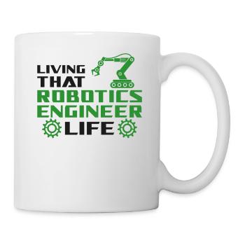 Robot Robotics Engineer Living - Mug - white - Right