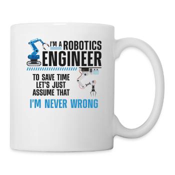 Ingénieur en robotique robotique Je suis un - Mug blanc - blanc - Droite