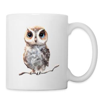 süße Eule - digital painting - Tasse - Weiß - Rechts