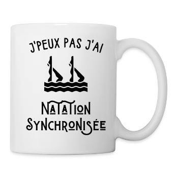 J'Peux Pas J'Ai Natation Synchronisée - Mug blanc - blanc - Droite