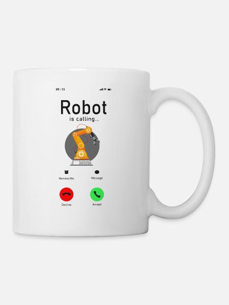 Robot Robotics Engineer Phone - Tasse - Weiß