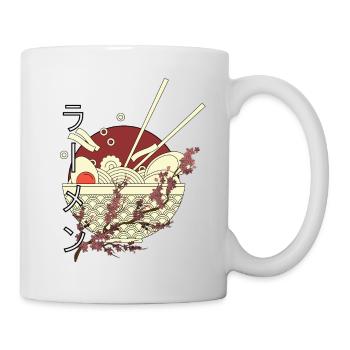 Japanisch Ramen Nudel Design Geschenkidee - Tasse - Weiß - Rechts