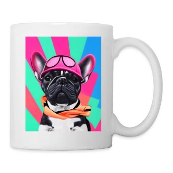 French Bulldog fashion chic style - Mug - white - Right