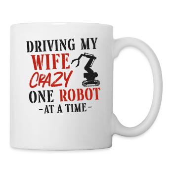 Femme d’ingénieur en robotique robotique - Mug blanc - blanc - Droite