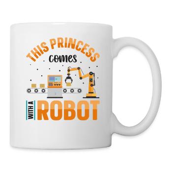 Robot Robotics Engineer Female - Tasse - Weiß - Rechts