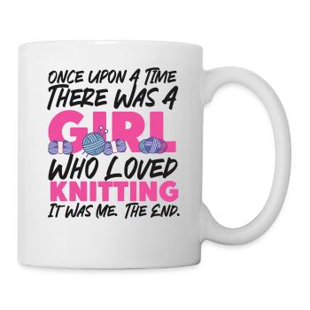 Knitting Knitter Girl Once Upon A - Mug - white - Right
