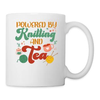 Tricoter Thé Tricoté Propulsé par - Mug blanc - blanc - Droite