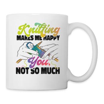 Tricoter Tricoter Tricoter me fait - Mug blanc - blanc - Droite