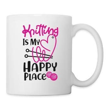 Tricoter Tricoter Tricoter est mon - Mug blanc - blanc - Droite