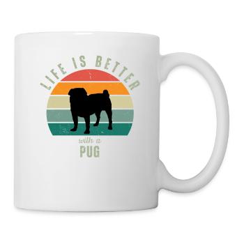 Life is Better with a Pug - Mug - white - Right