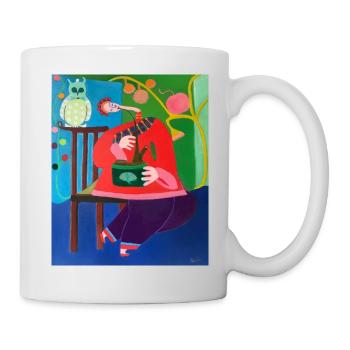 Femme fumait - Mug blanc - blanc - Droite