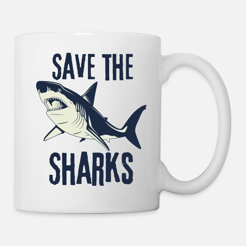 Save the sharks - Mug - white