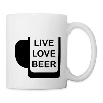 Beer Wine Whiskey Schnapps Alcohol - Mug - white - Right