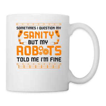 Robot Robotics Engineer Vintage - Tasse - Weiß - Rechts