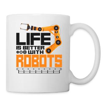 Robot Robotics Engineer Vintage - Tasse - Weiß - Rechts