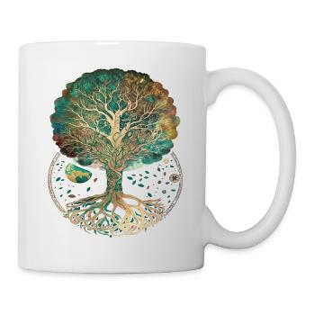 Arbre de Vie - Arbre de Vie: Symbole de connexion - Mug blanc - blanc - Droite