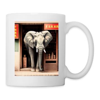 like a bull in a china shop Porzellanladen - Mug - white - Right