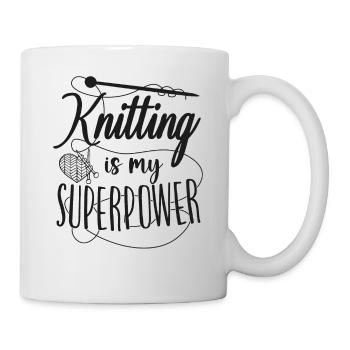 Tricoter Tricoter Tricoter est mon - Mug blanc - blanc - Droite