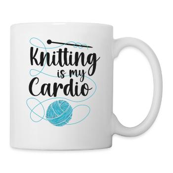 Tricoter Tricoter Tricoter est mon - Mug blanc - blanc - Droite
