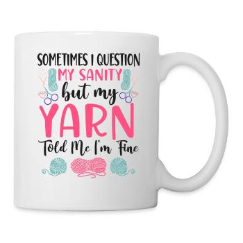Knitting Knitter Sometimes I - Tasse - Weiß - Rechts