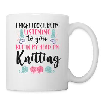 Tricoter à quoi je pourrais ressembler - Mug blanc - blanc - Droite