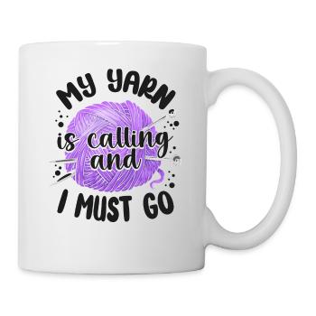 Tricoter Tricoter mon fil est - Mug blanc - blanc - Droite