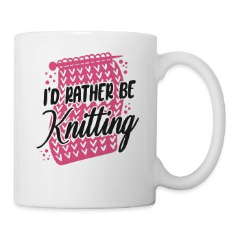 Knitting Knitter I'd Rather Be - Mug - white - Right
