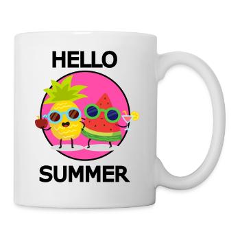 Hello Summer - Tasse - Weiß - Rechts