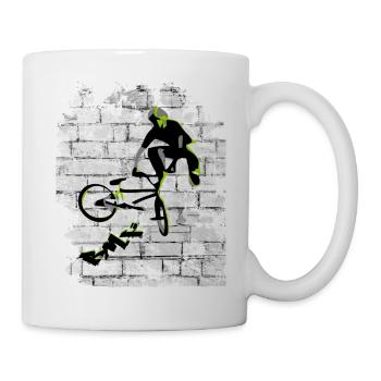BMX Fahrrad - Tasse - Weiß - Rechts