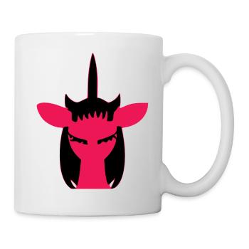 Das rote Einhorn - Tasse - Weiß - Rechts