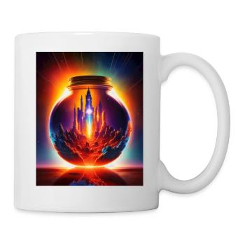 Un monde dans une bouteille - Mug blanc - blanc - Droite