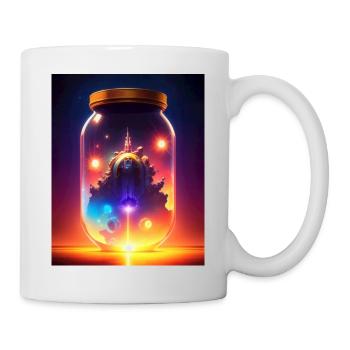 Un monde dans une bouteille - Mug blanc - blanc - Droite