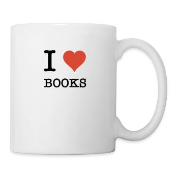 Bücher Lesen Bibliothek Leseratte Bücherwurm Buch - Tasse - Weiß - Rechts
