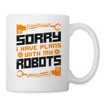 Ingénieur Robotique Robot Vintage - Mug blanc - blanc - Droite