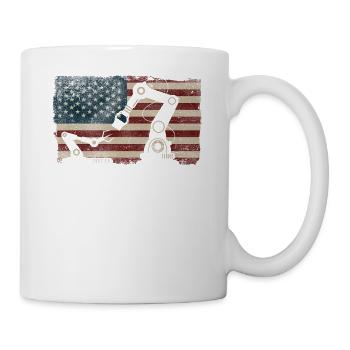Ingénieur en robotique robotique américain - Mug blanc - blanc - Droite