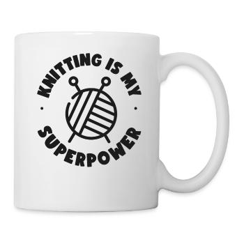 Tricoter Tricoter Tricoter est mon - Mug blanc - blanc - Droite