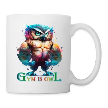 Gym B Owl - Gymbowl - Kraftsport Eule - No Pain... - Tasse - Weiß - Rechts