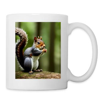 Cool Comic Portrait wild red squirrel majestic - Mug - white - Right