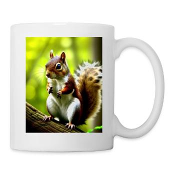 Cool Comic Portrait wild red squirrel majestic - Mug - white - Right